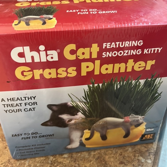 Chia Cat Grass Planter New - Picture 3 of 3